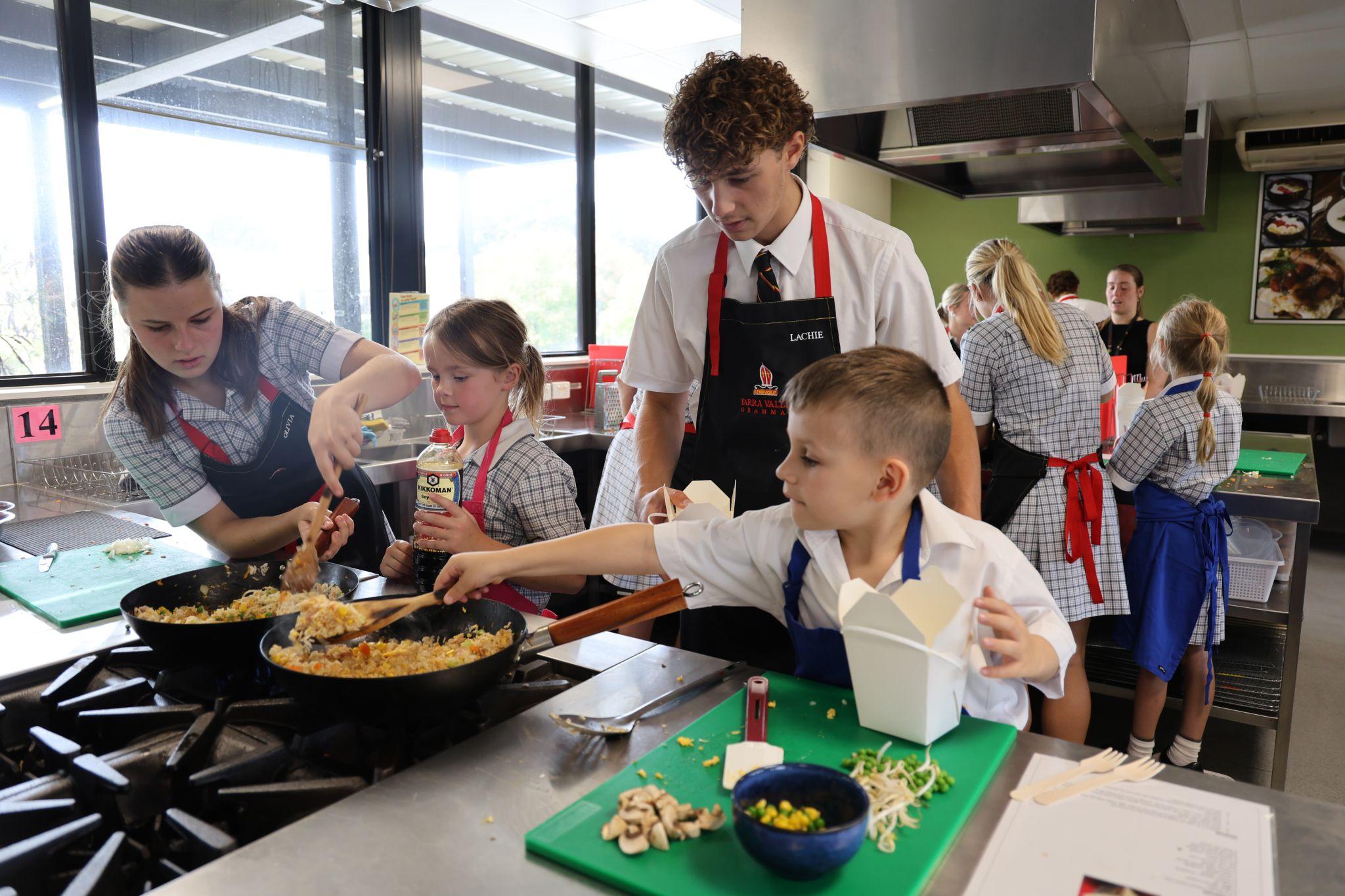 Year 12 and Year 2 Cooking